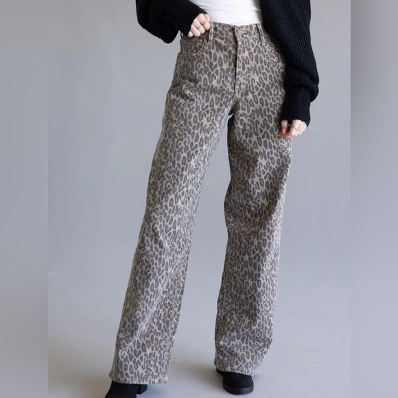 Hidden Jeans Denim - Hidden - Women's Alyx Oversized Baggy Cheetah Print Jean